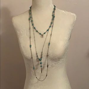 Turquoise and silver necklace